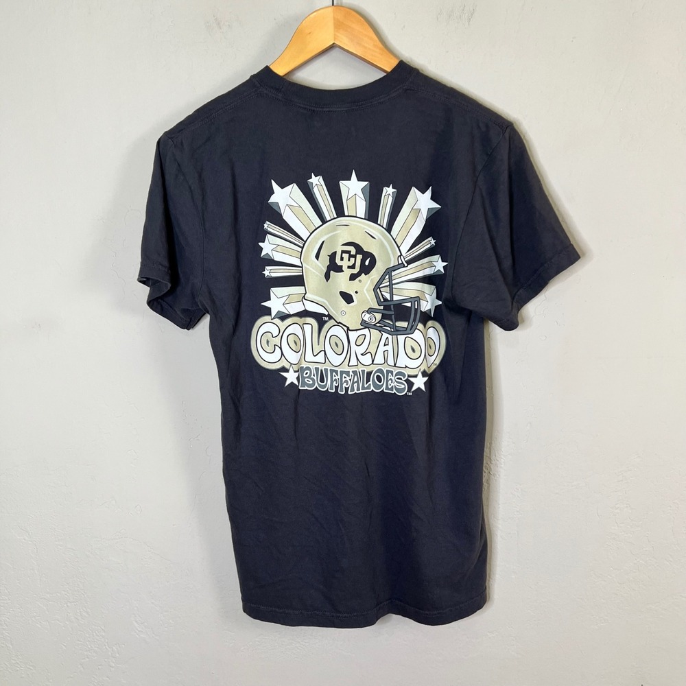 Colorado Buffaloes Comfort Colors T-Shirt Helmet Mens Size Small Graphite NEW